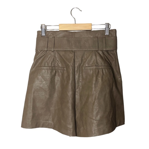 Zara Faux Leather Tie Waist Shorts - Picture 3 of 7